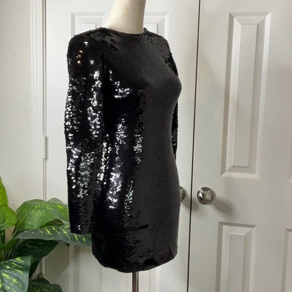Frame Women’s Open-back Sequin Knit Mini Dress Size XS - Picture 5 of 15